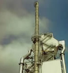 Scrubber stack outdoors